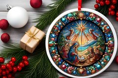 Round Christmas Ornament Sublimation|Clipart Product Image 1