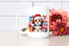 Expressive Baby Watercolor Havanese, Winter Outfit PNG Product Image 2