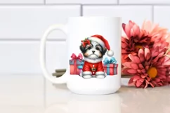 Expressive Baby Watercolor Havanese, Winter Outfit PNG Product Image 2