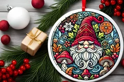 Round Christmas Ornament Sublimation|Clipart Product Image 1