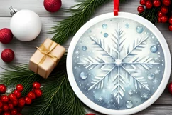 Round Christmas Ornament Sublimation|Clipart Product Image 2