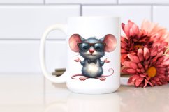 Watercolor Mouse Sunglasses Clipart Product Image 2