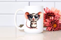 Watercolor Mouse Sunglasses Clipart Product Image 2