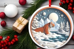 Round Christmas Ornament Sublimation|Clipart Product Image 2