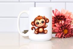Vibrant Brownish Sewed Plush Monkey Product Image 2