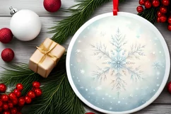 Round Christmas Ornament Sublimation|Clipart Product Image 2
