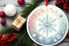 Round Christmas Ornament Sublimation|Clipart Product Image 2