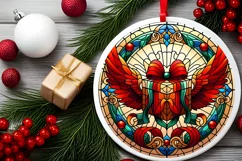 Round Christmas Ornament Sublimation|Clipart Product Image 1
