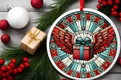 Round Christmas Ornament Sublimation|Clipart Product Image 1