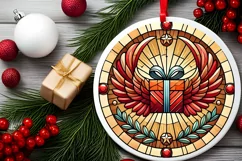 Round Christmas Ornament Sublimation|Clipart Product Image 1