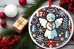 Round Christmass Ornament PNG Product Image 2