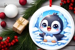 Round Christmas Ornament Sublimation|Clipart Product Image 2