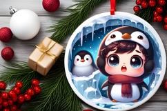 Round Christmass Ornament PNG Product Image 2