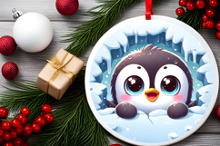 Round Christmass Ornament PNG Product Image 2