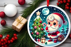 Round Christmas Ornament Sublimation|Clipart Product Image 2