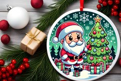 Round Christmas Ornament Sublimation|Clipart Product Image 2