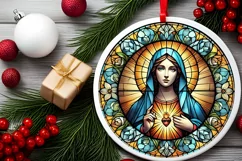 Round Christmas Ornament Sublimation|Clipart Product Image 1