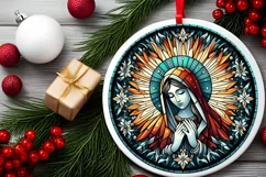 Round Christmas Ornament Sublimation|Clipart Product Image 1