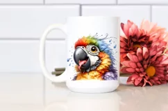 Funny Cute Parrot Tongue Out Dripping | Sublimation Clipart Product Image 2