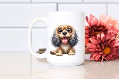 Crazy Fur Cocker Spaniel Watercolor Clipart Product Image 2