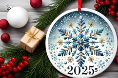 Round Christmas Ornament Sublimation|Clipart Product Image 2