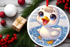 Round Christmass Ornament PNG Product Image 2