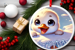 Round Christmass Ornament PNG Product Image 2