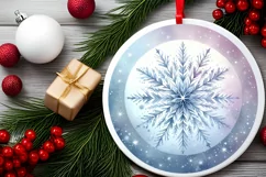 Round Christmas Ornament Sublimation|Clipart Product Image 2