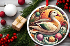 Round Christmass Ornament PNG Product Image 2