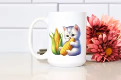 Funny Cute Baby Kitten Sitting | Sublimation | Clipart Product Image 2