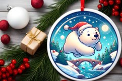 Round Christmas Ornament Sublimation|Clipart Product Image 2