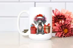 Expressive Baby Watercolor Weimaraner, Crazy Haircut PNG Product Image 2