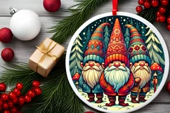 Round Christmas Ornament Sublimation|Clipart Product Image 1