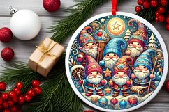 Round Christmas Ornament Sublimation|Clipart Product Image 1