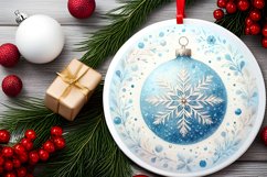 Round Christmas Ornament Sublimation|Clipart Product Image 2