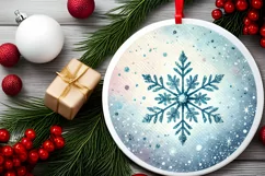Round Christmas Ornament Sublimation|Clipart Product Image 2