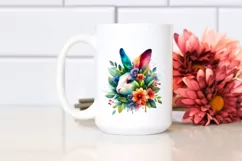 Abstract Vibrant Watercolor Bunny PNG Product Image 2