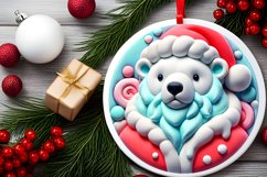 Round Christmas Ornament Sublimation|Clipart Product Image 1