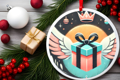 Round Christmass Ornament PNG Product Image 2