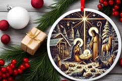 Round Christmass Ornament PNG Product Image 2