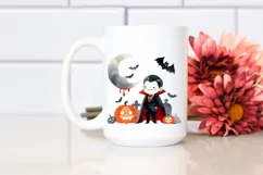 Funny Vampire Halloween Clipart PNG Product Image 2
