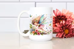 Fairy Tumbling with Flower Petals Clipart Product Image 2