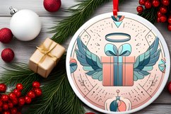 Round Christmas Ornament Sublimation|Clipart Product Image 2
