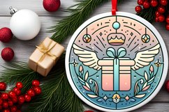 Round Christmas Ornament Sublimation|Clipart Product Image 2