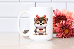 Expressive Baby Watercolor Akita, Cool Haircut PNG Product Image 2
