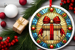 Round Christmass Ornament PNG Product Image 2