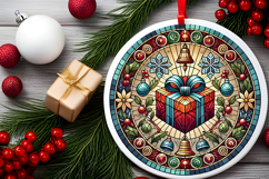 Round Christmass Ornament PNG Product Image 2