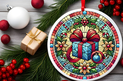 Round Christmass Ornament PNG Product Image 2