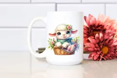 Colorful Baby Lamb Smiling Clipart Product Image 2