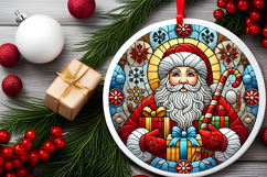 Round Christmass Ornament PNG Product Image 2
